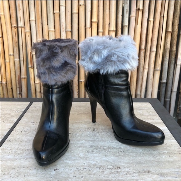 Accessories - Faux Fur Charcoal Cuff Boot Topper OS BRAND NEW!